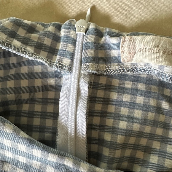 Blue Gingham Women's Mini Skirt - Picture 4 of 7